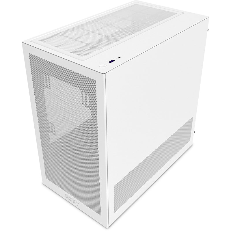 Load image into Gallery viewer, Nzxt h3 flow midi tower behuizing (wit (mat) | 1x usb-a | 1x usb-c | tempered glass)
