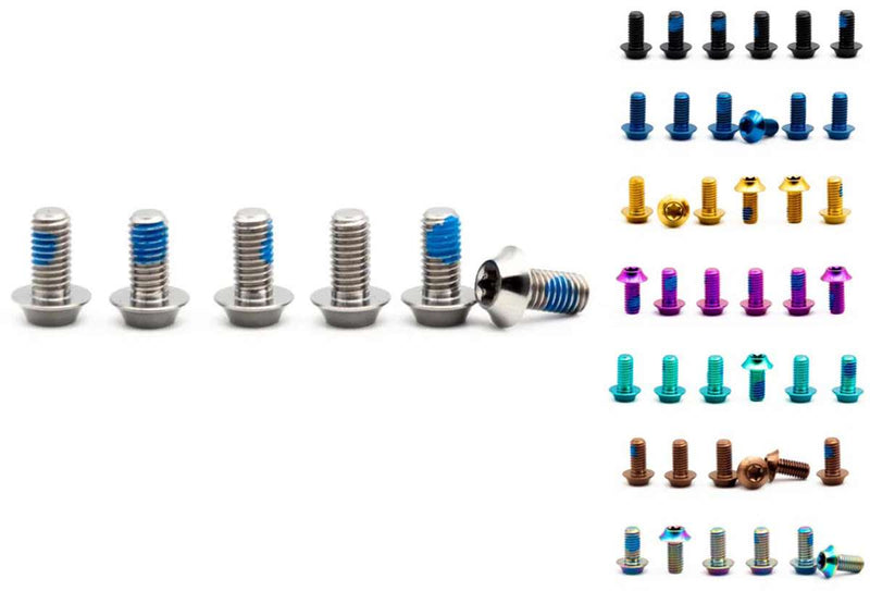 Load image into Gallery viewer, Oak components titanium screws m5x10 for 6-bolt disc rotor (6 pieces)
