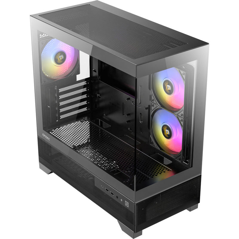 Load image into Gallery viewer, Antec cx500m argb mini tower behuizing (zwart | 2x usb-a | 1x usb-c | tempered glass)
