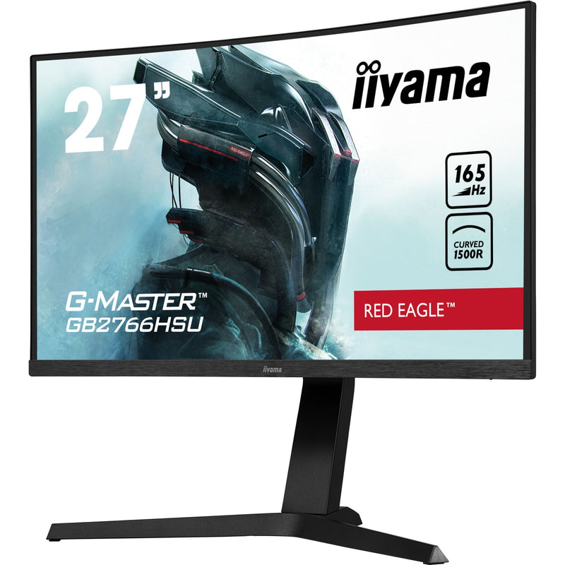 Load image into Gallery viewer, Iiyama g-master red eagle gb2766hsu-b1 27 curved gaming monitor (zwart, 2x hdmi, displayport, 2x usb-a, usb-b, 165 hz)

