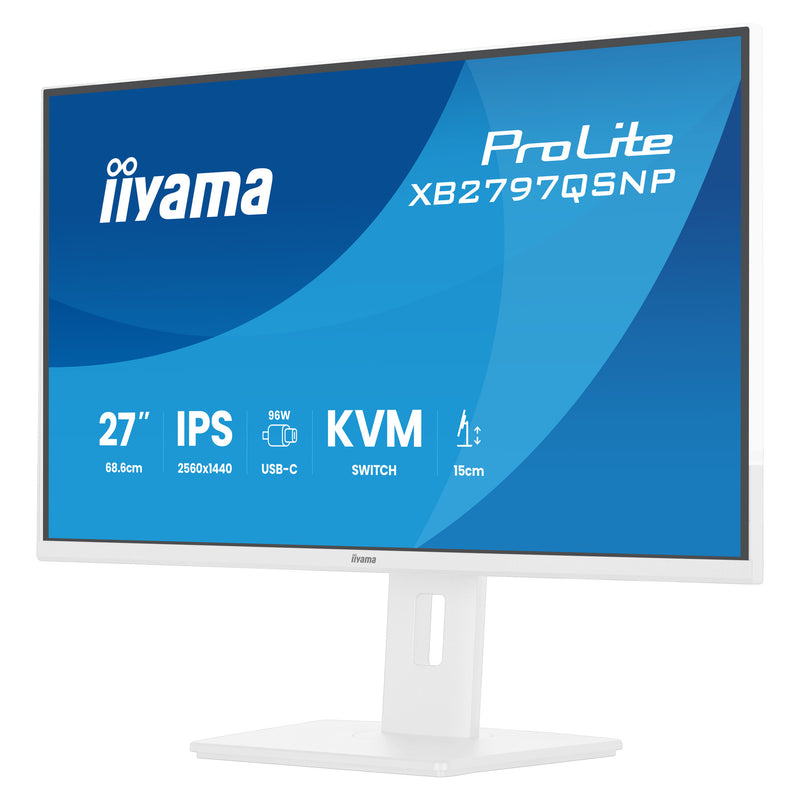 Load image into Gallery viewer, Iiyama prolite xb2797qsnp-w1 27 monitor (wit, hdmi, displayport, usb-c, lan, audio)
