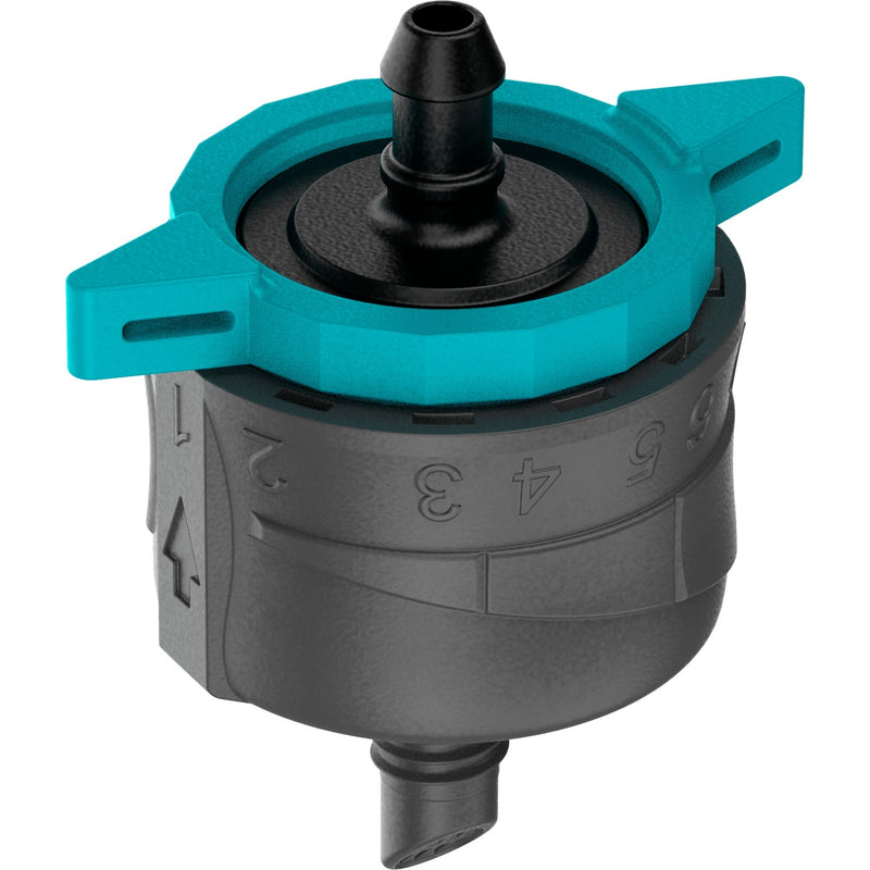 Load image into Gallery viewer, Gardena verstelbare einddruppelaar, drukcompenserend. druppelaar (zwart turquoise, 5 stuks)
