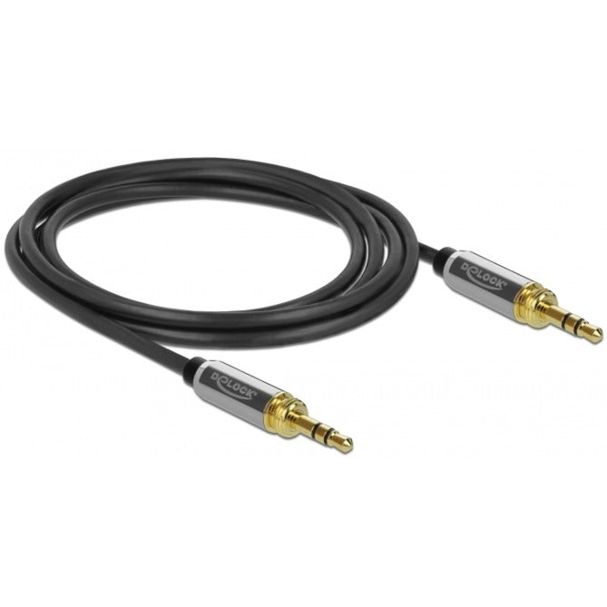 Load image into Gallery viewer, Delock stereokabel 3,5 mm 3 pin-stekker > 3,5 mm 3 pin-stekker (zwart, 2 meter)
