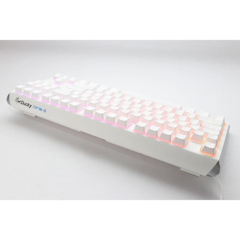 Load image into Gallery viewer, Ducky one 3 classic pure white tkl, toetsenbord (wit, us lay-out, cherry mx speed silver, rgb led, double-shot pbt, hot-swappable, quack mechanics, 80%)

