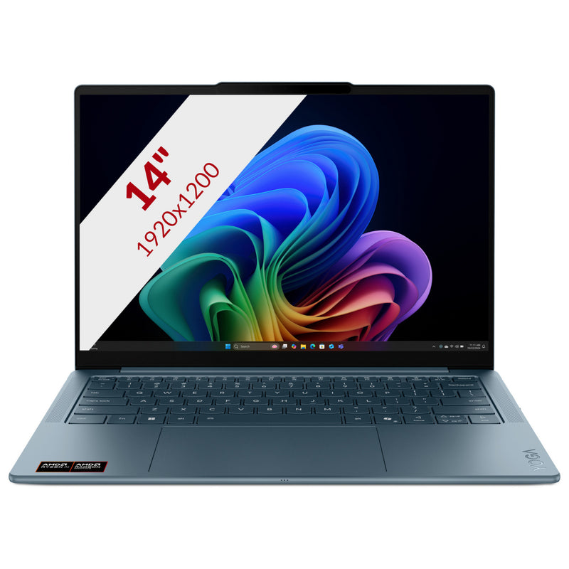 Load image into Gallery viewer, Lenovo yoga slim 7 14akp10 (83jy0082mh) 14 copilot+ laptop (blauwgroen | ryzen 7 350 | radeon 860m | 32 gb | 1 tb ssd)
