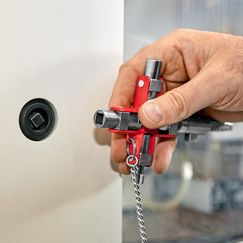 Load image into Gallery viewer, Knipex universele sleutel bouw 001106v01 dopsleutel (zilver rood)

