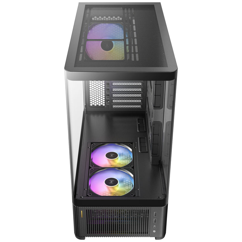 Load image into Gallery viewer, Antec c6 curve argb midi tower behuizing (zwart | 2x usb-a | 1x usb-c | tempered glass)

