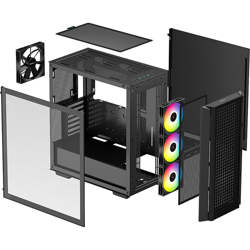 Load image into Gallery viewer, Deepcool cg540 midi tower behuizing (zwart | 2x usb-a | window)
