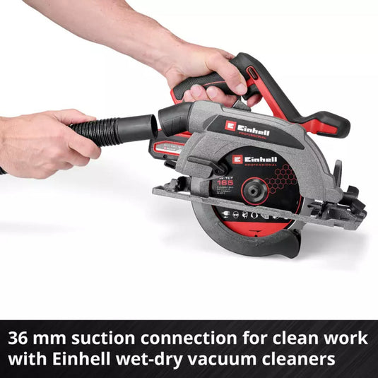 Einhell professional accu handcirkelzaag tp-cs 18 165 li bl - solo (rood zwart, power x-change, accu en oplader niet inbegrepen)