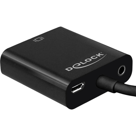 Delock micro-hdmi naar vga adapter (zwart, 0,17 meter)