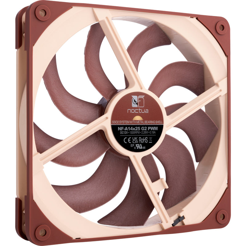 Load image into Gallery viewer, Noctua nf-a14x25 g2 pwm case fan (bruin, 140 x 140 x 25 mm)
