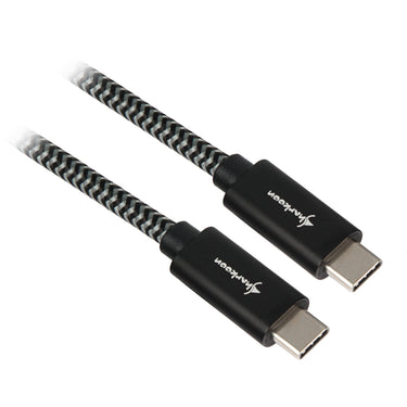Sharkoon usb 3.2 kabel, usb-c > usb-c (zwart grijs, 1 meter)