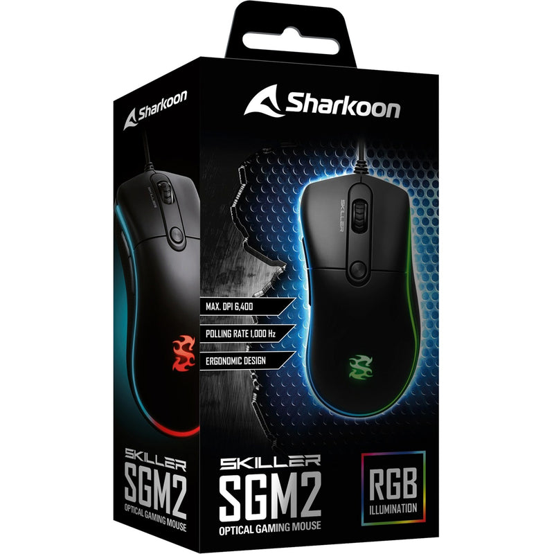 Load image into Gallery viewer, Sharkoon skiller sgm2 optische gaming muis (zwart, 400 - 6400 dpi, rgb leds)
