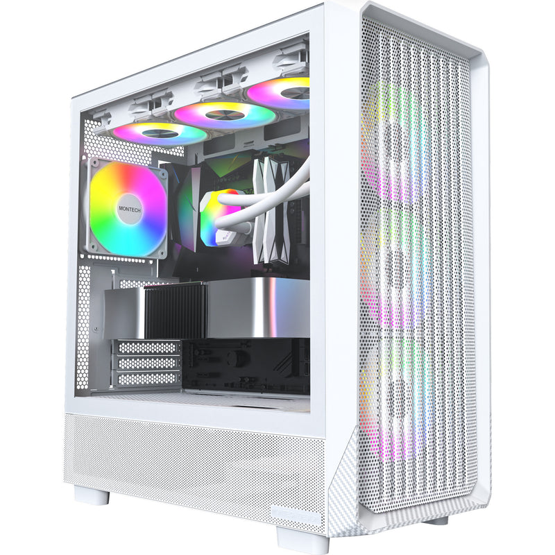 Load image into Gallery viewer, Montech x5 midi tower behuizing (wit | 2x usb-a | 1x usb-c | tempered glass)
