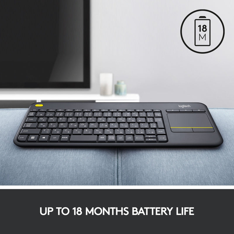 Load image into Gallery viewer, Logitech k400 plus toetsenbord (antraciet, eu lay-out (qwerty))
