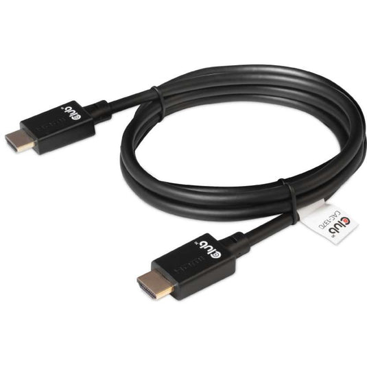 Club 3d ultra high speed hdmi 2.1 gecertificeerde kabel male-male (zwart, 1,5 meter, 4k 120hz, 8k 60hz, 48 gbps)