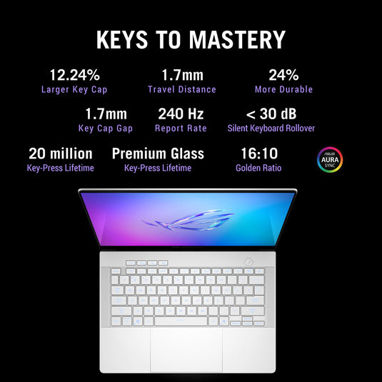 Asus rog zephyrus g14 ga403up-qs001w 14 copilot+ gaming laptop (wit | ryzen 9 270 | rtx 5070 | 32 gb | 1 tb ssd | oled)