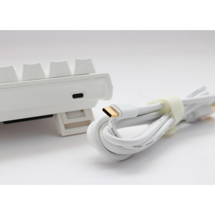 Load image into Gallery viewer, Ducky one 2 pro mini white classic, gaming toetsenbord (wit, us lay-out, cherry mx silent red, rgb led, double-shot pbt, quack mechanics, 60%)
