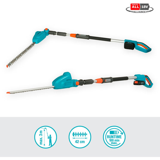 Gardena ths 42 18v accu heggenschaar - 42cm - met draaibare kop