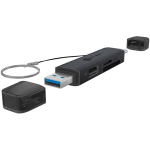 Icy box ib-cr203-cu3 3-in-1 kaartlezer (zwart)