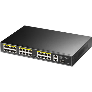 Cudy 24-port 10 100m poe+ switch (zwart)