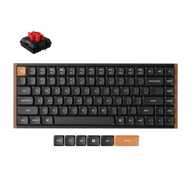 Keychron k3 max se qmk wireless custom mechanical keyboard (zwart, us lay-out (qwerty), milk pom red, 75%, rgb, hot swap, 2.4 ghz | bluetooth 5.3 | usb-c)