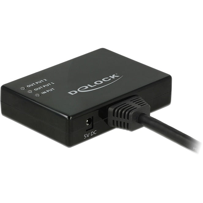 Load image into Gallery viewer, Delock 1x hdmi in > 2x hdmi out hdmi splitter (zwart, 60 centimeter, 4k)
