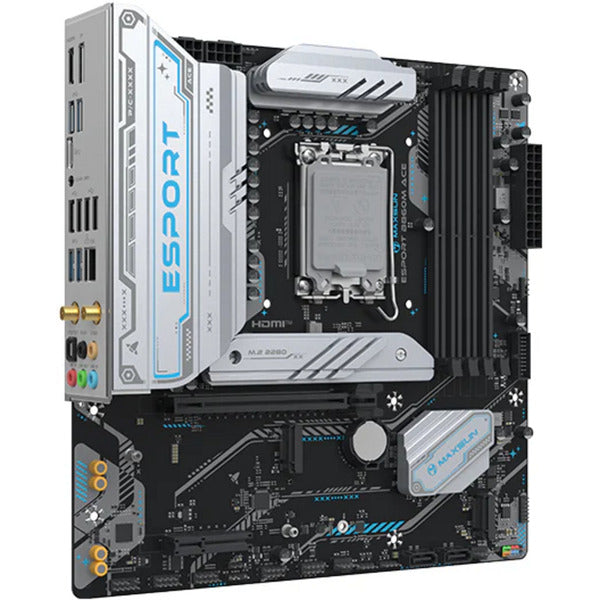 Afbeelding laden in galerijviewer, Maxsun ms-esport b860m wifi ace socket 1851 moederbord (zwart, raid, 2.5 gb-lan, wlan, bt, sound, µatx)
