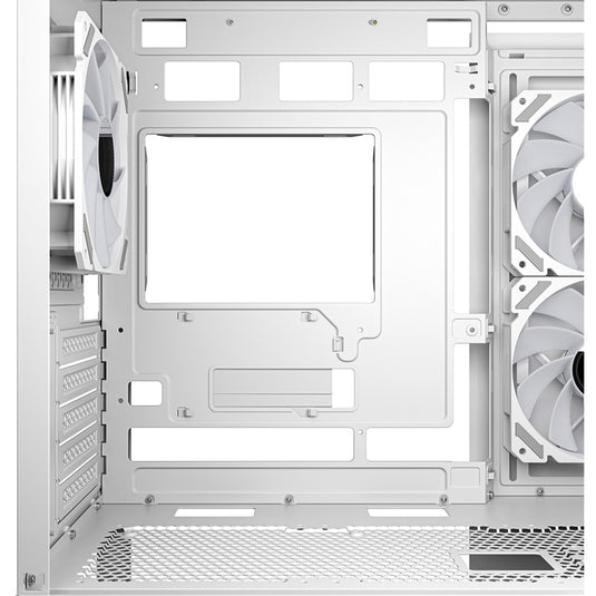 Sharkoon mk6 rgb mini tower behuizing (wit | 2x usb-a | 1x usb-c | rgb | tempered glass)