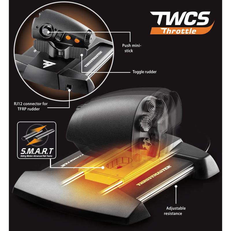 Load image into Gallery viewer, Thrustmaster t.16000m fcs hotas gaming hotas (zwart oranje, pc)
