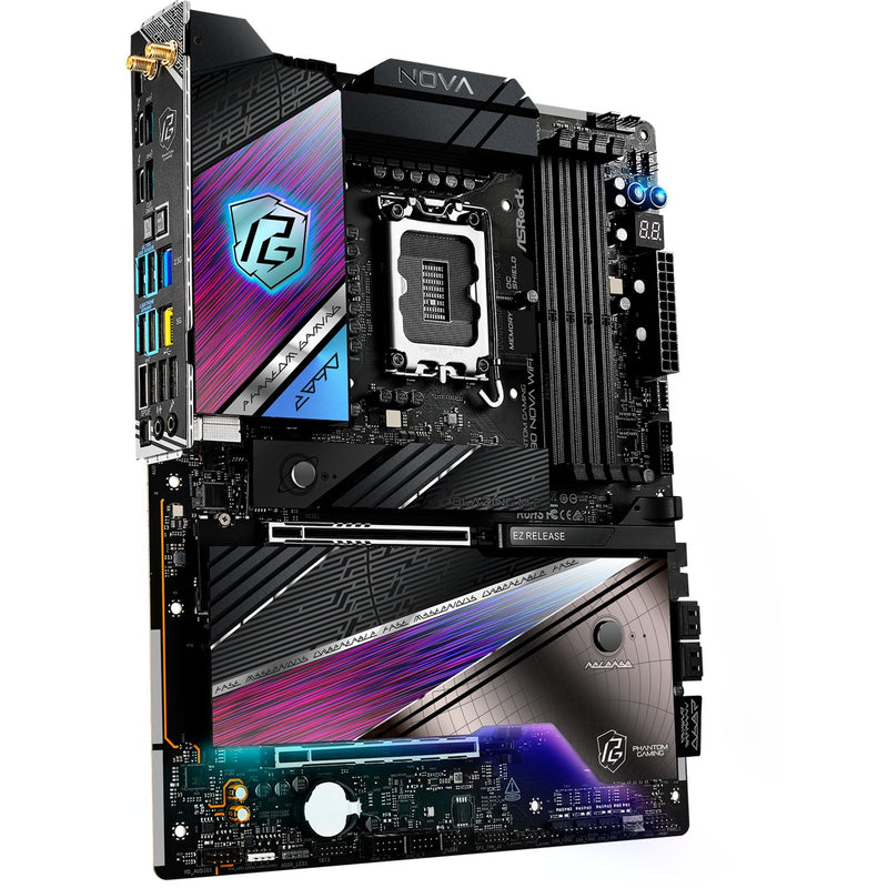 Load image into Gallery viewer, Asrock z890 nova wifi socket 1851 moederbord (zwart, raid, 5gb-lan, 2.5gb-lan, wi-fi 7, bt, sound, atx)
