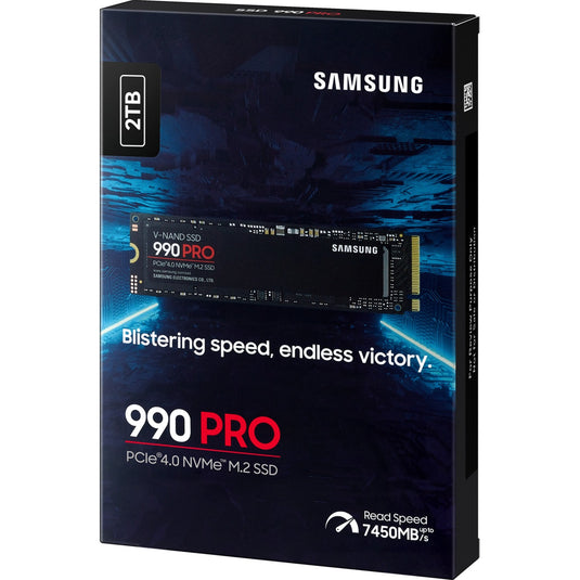 Samsung 990 pro 2 tb ssd (mz-v9p2t0bw, pcie gen 4.0 x4, nvme 2.0)