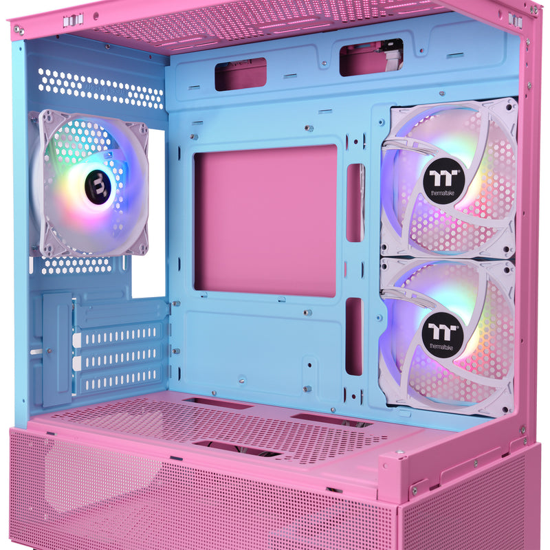 Load image into Gallery viewer, Thermaltake view 170 tg argb mini tower behuizing (roze | 2x usb-a | rgb | tempered glass)
