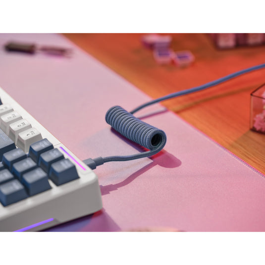 Trust gxt 872 xyra mechanisch tkl-gamingtoetsenbord, gaming toetsenbord (wit, us lay-out, leobog seiya, 80% (tkl), rgb, hot swap)