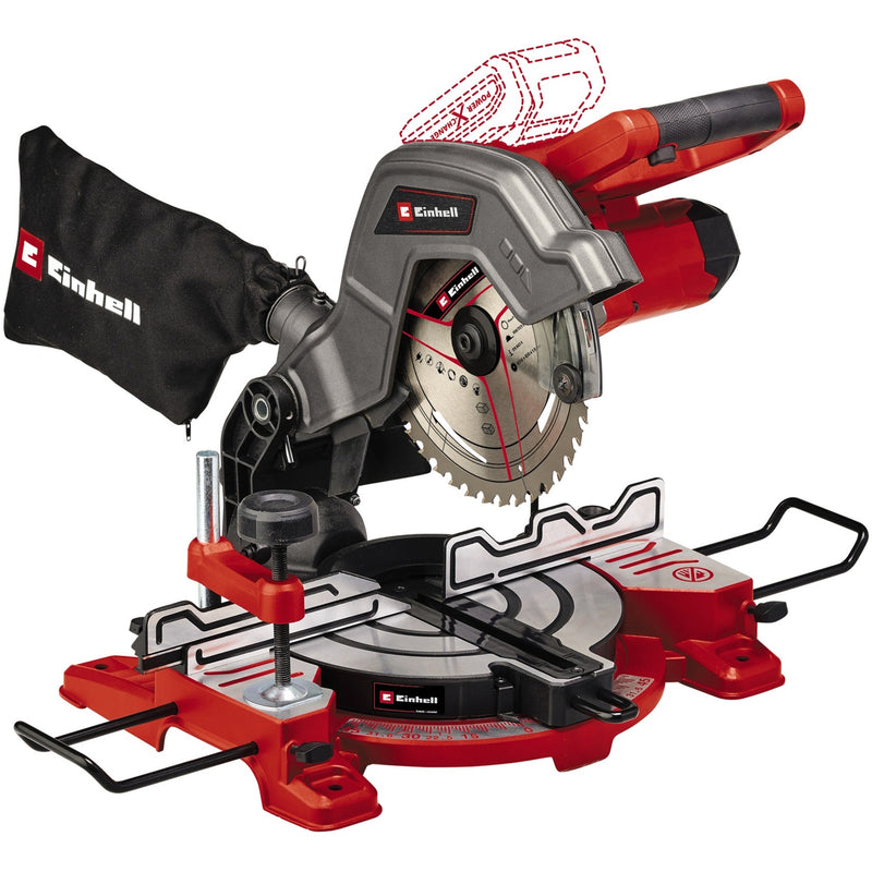 Load image into Gallery viewer, Einhell te-ms 18 8 li-solo accu afkort- verstekzaag afkort- en verstekzaag (rood, accu en oplader niet inbegrepen)
