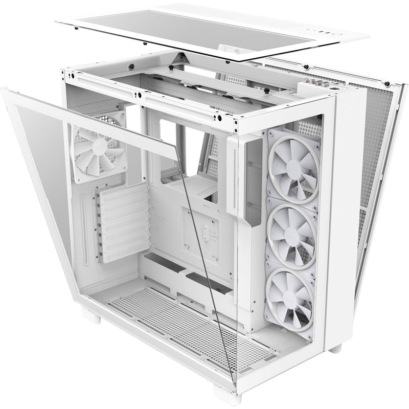 Load image into Gallery viewer, Nzxt h9 elite midi tower behuizing (wit | 2x usb-a | 1x usb-c | rgb | tempered glass)
