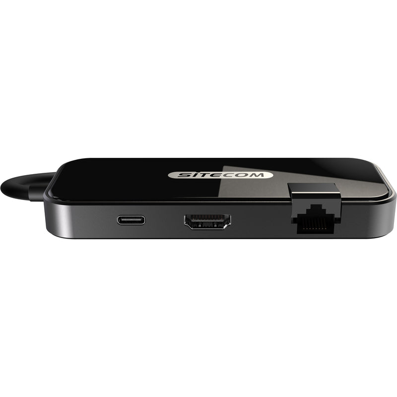 Load image into Gallery viewer, Sitecom usb-c to hdmi + gigabit lan adapter (zwart)

