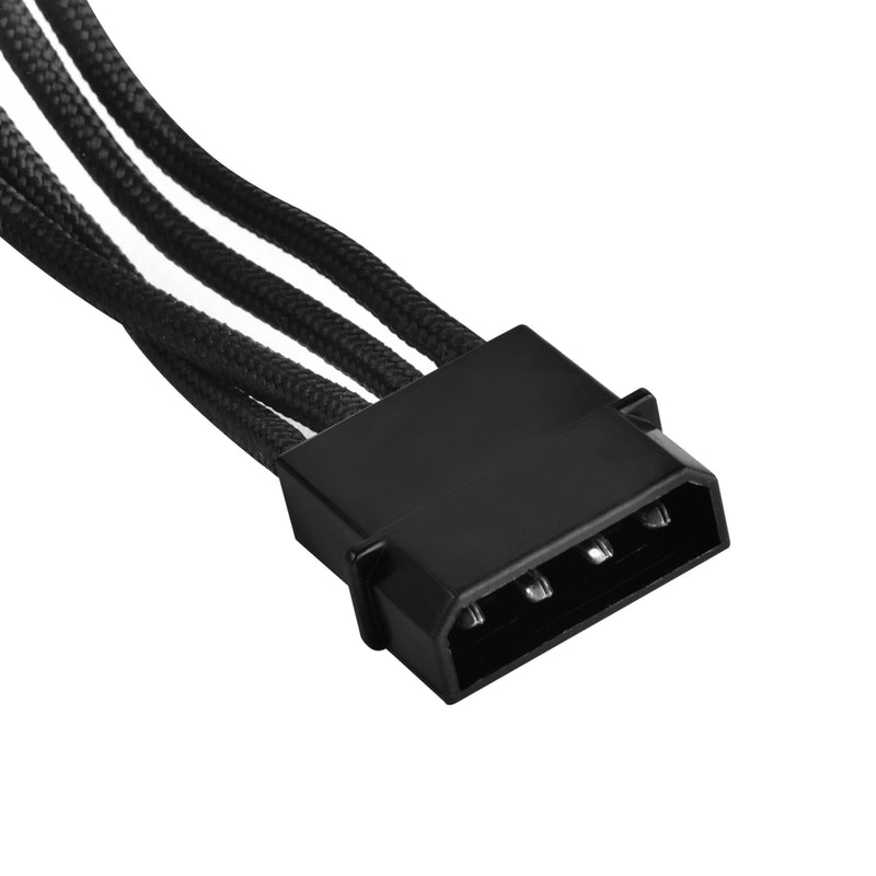 Load image into Gallery viewer, Silverstone adapter 4-pin molex > 4x 15-pin sata (zwart, pp07-btsb)
