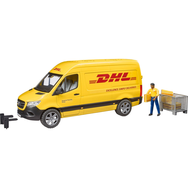 Load image into Gallery viewer, Bruder mb sprinter dhl met bestuurder modelvoertuig (02671)
