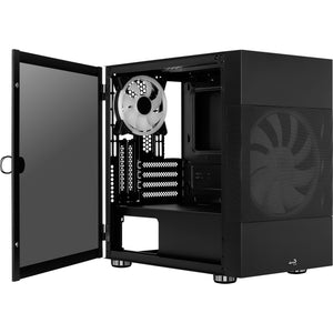 Aerocool atomic v2 mini tower behuizing (zwart | 2x usb-a | window)