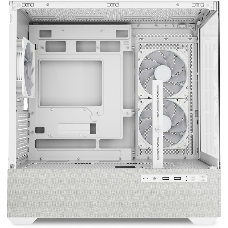 Load image into Gallery viewer, Sharkoon mk7 argb mini tower behuizing (wit | 2x usb-a | 1x usb-c | rgb | tempered glass)
