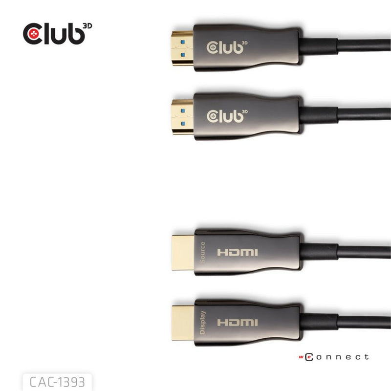 Afbeelding laden in galerijviewer, Club 3d hdmi hybrid aoc kabel 8k60hz 4k120hz 50m (zwart)
