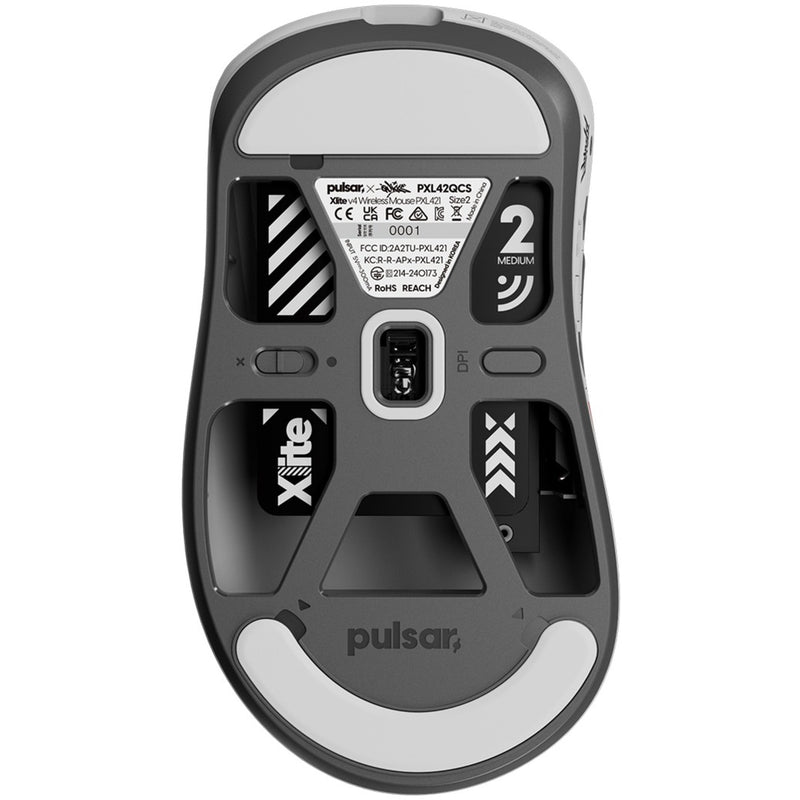 Load image into Gallery viewer, Pulsar [quiccs edition] xlite v4 gaming mouse (wit rood, 32,000 dpi, 8000 hz)
