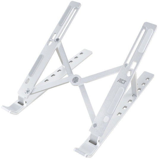 Act connectivity laptopstandaard aluminium, opvouwbaar (aluminium, hoogte verstelbaar in 7 standen)