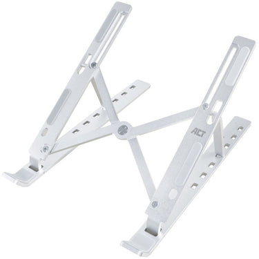 Act connectivity laptopstandaard aluminium, opvouwbaar (aluminium, hoogte verstelbaar in 7 standen)