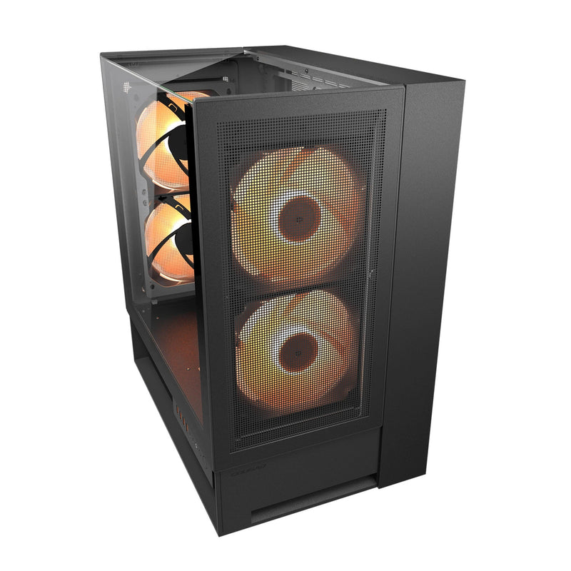 Load image into Gallery viewer, Cougar omnyx midi tower behuizing (zwart | 4x usb-a | 2x usb-c | tempered glass)
