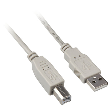 Sharkoon usb-a 2.0 > usb-b kabel (grijs, 0,5 meter)