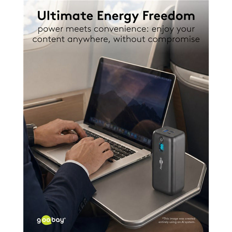 Load image into Gallery viewer, Goobay laptop powerbank (zwart, 20,000 mah, power delivery)

