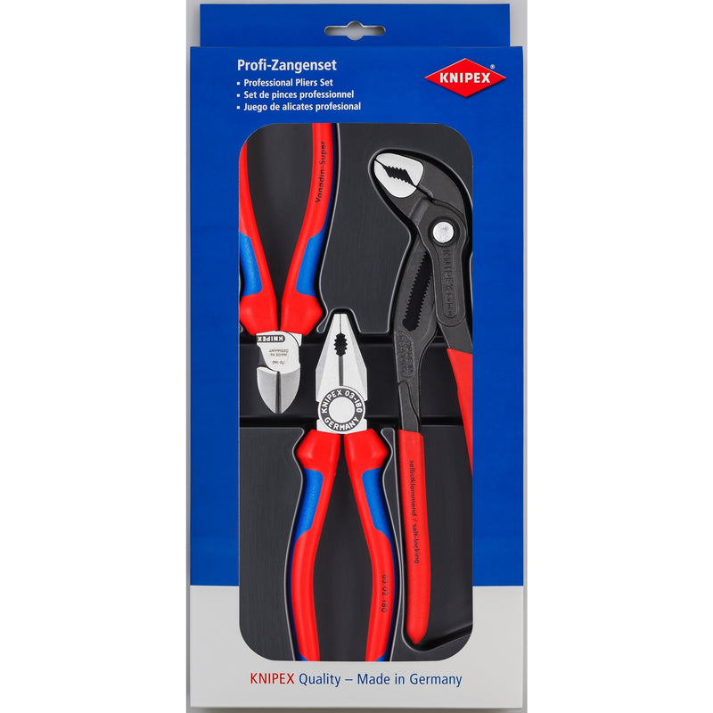 Load image into Gallery viewer, Knipex tangen-set 00 20 09 v01 tangenset (blauw zwart, 3-delig)
