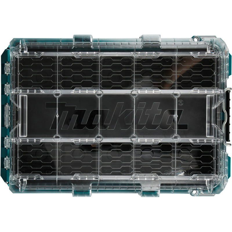 Load image into Gallery viewer, Makita maktrak organizer medium p-91045 gereedschapsbox (blauw zwart)
